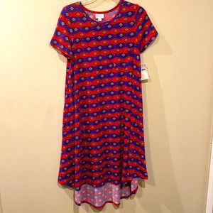 Lularoe Carly Hi Low Dress front pocket XS NWT